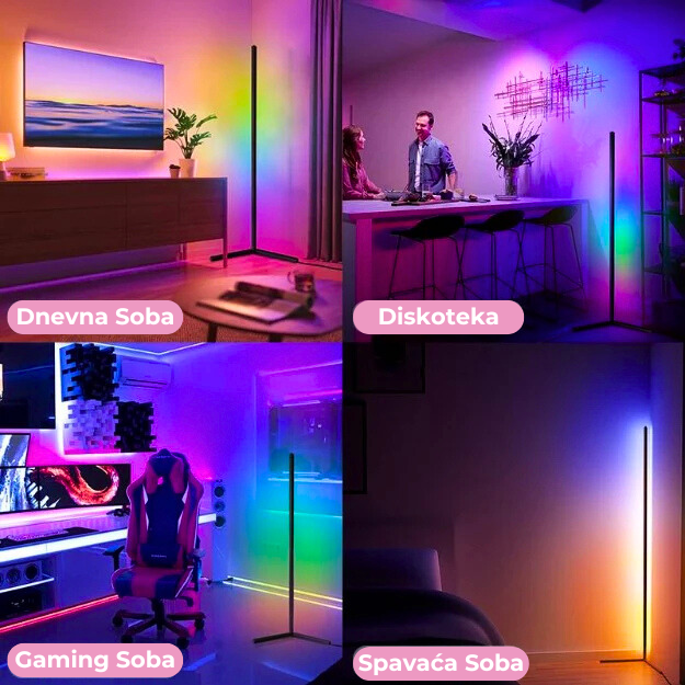RGB Corner Lampa - Dizajn za Ćošak Sobe