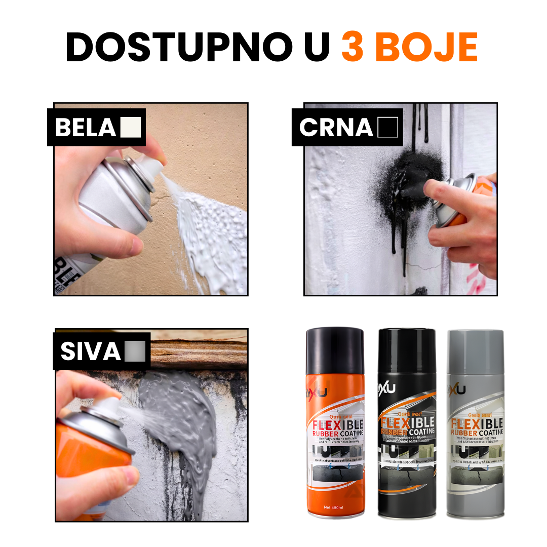 Tečna Guma Sprej – Za Zaustavljanje Curenja