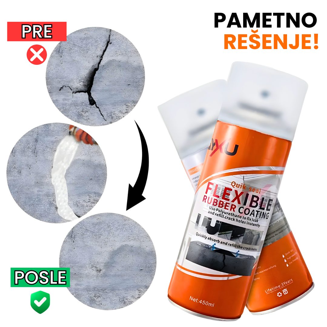 Tečna Guma Sprej – Za Zaustavljanje Curenja