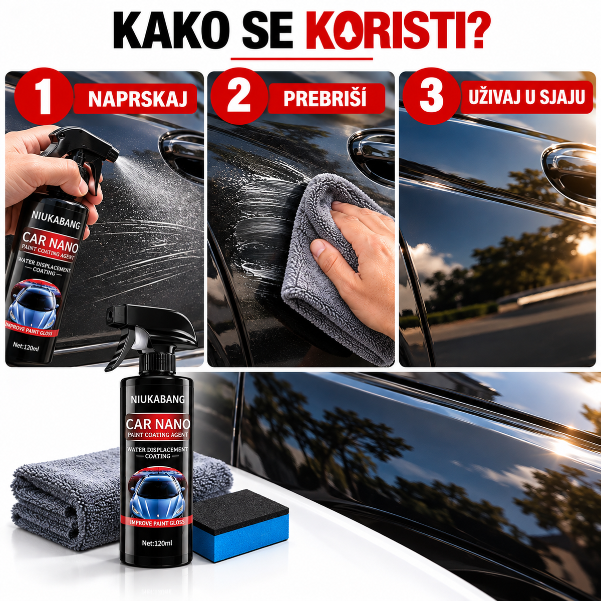 Super Sprej za Zaštitu Auta i Maskiranje Ogrebotina